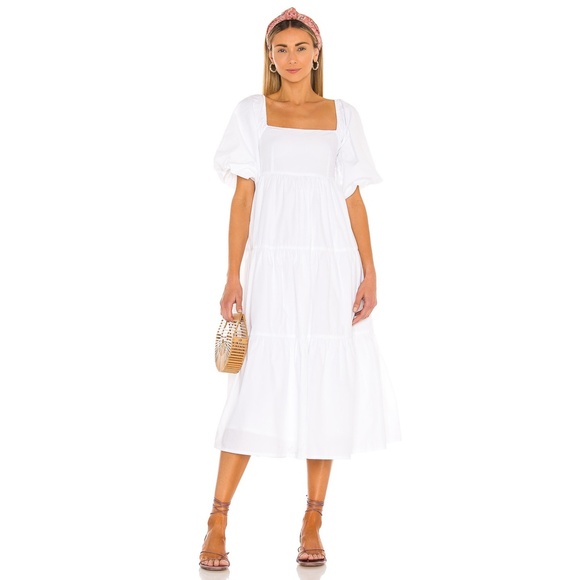 NEW Revolve Faithfull the Brand Kiona Dress White Large - Picture 1 of 17